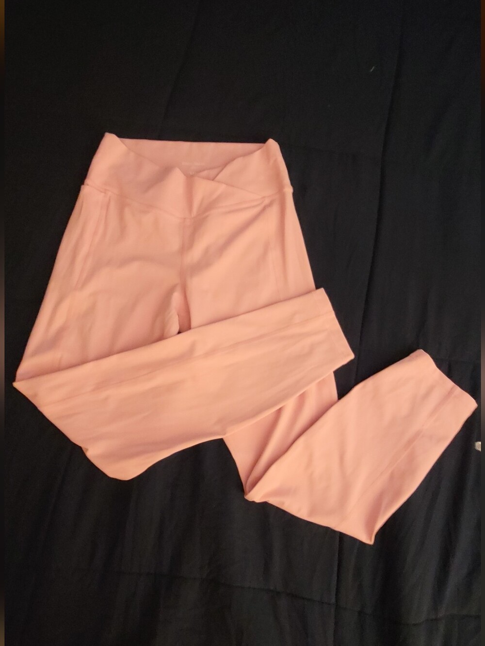 Social Tourist, Pink High Waist Cross Waist Leggings, M